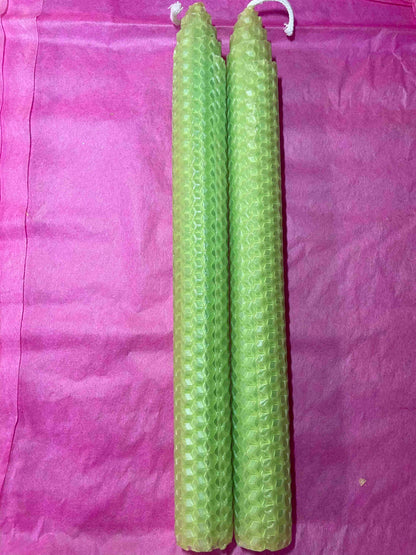 Rolled Beewax Taper Candles
